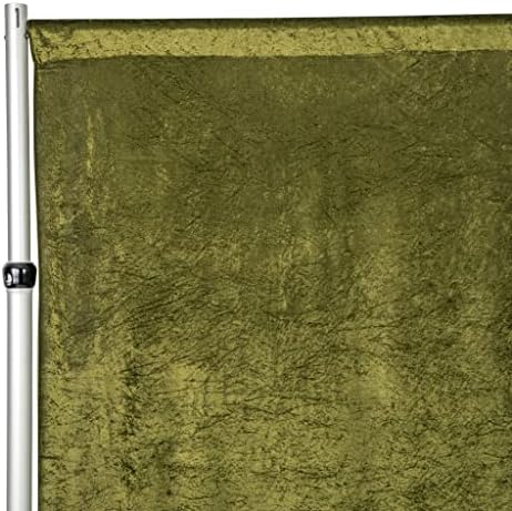 CVL Velvet Photography Drape/Backdrop Curtain Panel w/4" Rod Pockets 10Ft X 52"(1 Panel Only) Olive Green for Wedding, Tradeshow, Showroom, Birthday Party, Theater Stage Decoration - Image 2