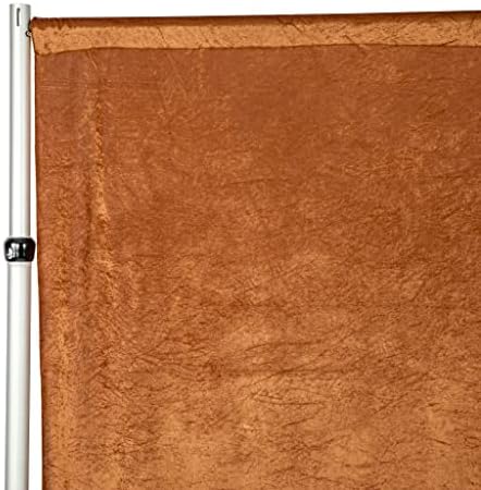 CVL Velvet Photography Drape/Backdrop Curtain Panel w/4" Rod Pockets 10Ft X 52"(1 Panel Only) Terracotta for Wedding, Tradeshow, Showroom, Birthday Party, Theater Stage Decoration - Image 2