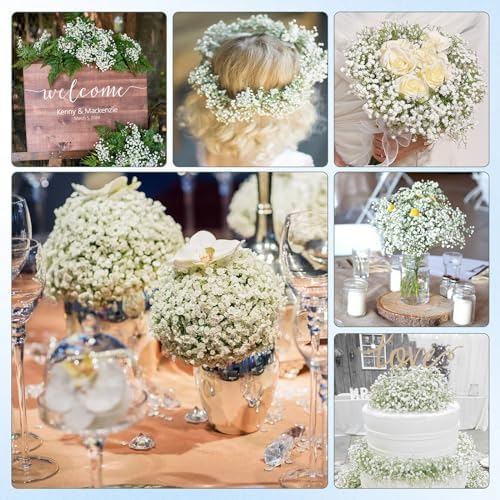 Elyum Babys Breath Artificial Flowers, 12 Pcs Baby Breath Flowers Fake Bulk - Image 6