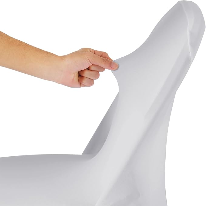 Spandex Chair Cover, 25PCS - Removable, Washable, Stretch Chair Covers for Living Room, Party, Banquet, Wedding, Hotel (Silver) - Image 6