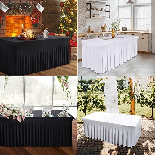 BDDC One-Piece Spandex Table Cloth Skirt for 6FT Rectangle Tables - Image 5