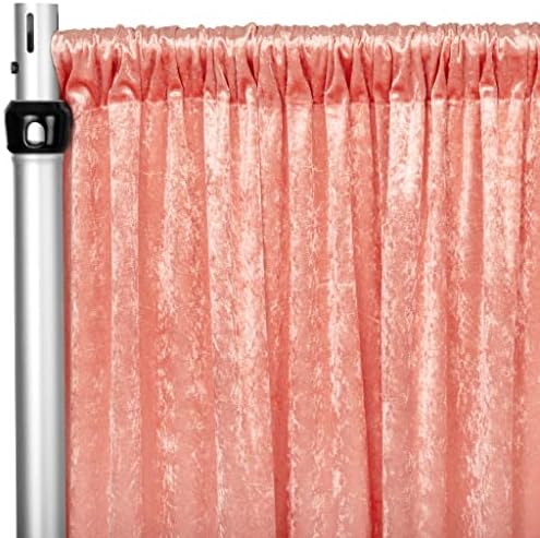 CVL 1 Pc, Velvet 10Ft H x 52" W Drape/Backdrop Curtain Panel - Coral for Wedding, Party and Events Décor by CVL