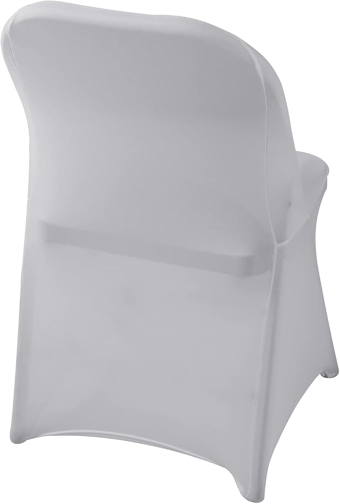 Spandex Chair Cover, 25PCS - Removable, Washable, Stretch Chair Covers for Living Room, Party, Banquet, Wedding, Hotel (Silver) - Image 5