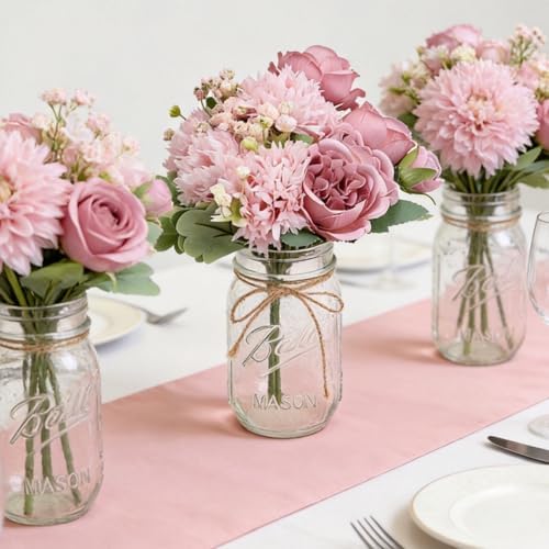 32 Bundles Peonies Artificial Flowers Bulk, Blush Pink - Image 6