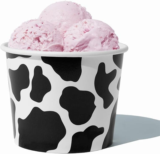 UNIQ 12 oz 1000 Pack Cowbunga Ice Cream Cups | Large Disposable Dessert Cups for Ice Cream, Frozen Yogurt & Gelato | Paper Food Cups Leak Resistant | Bulk Pack for Parties & Business by UNIQSupply