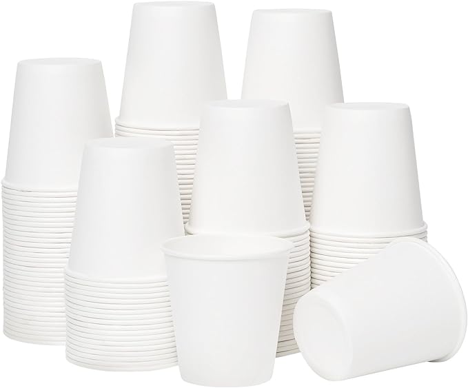 RACETOP 3 oz Bathroom Paper Cups, 100 Pack, Disposable Mouthwash Cups | Thickened Paper, Leak-proof, BPA-free, Small Paper Coffee Cups, Ideal for Bathroom, Daily Use, Taste Cups for Market by RACETOP