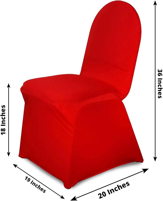 Efavormart 1 Set Red Stretchy Spandex Fitted Banquet Chair Covers for Party Dining Chairs Wedding Banquet Outdoor Event Catering Slip Covers - Image 6