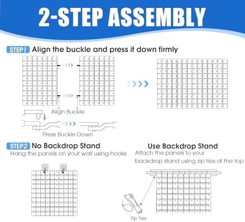 Ozikutech 12 Pcs Iridescent Silver Shimmer Wall Backdrop Panels for Party - Image 5