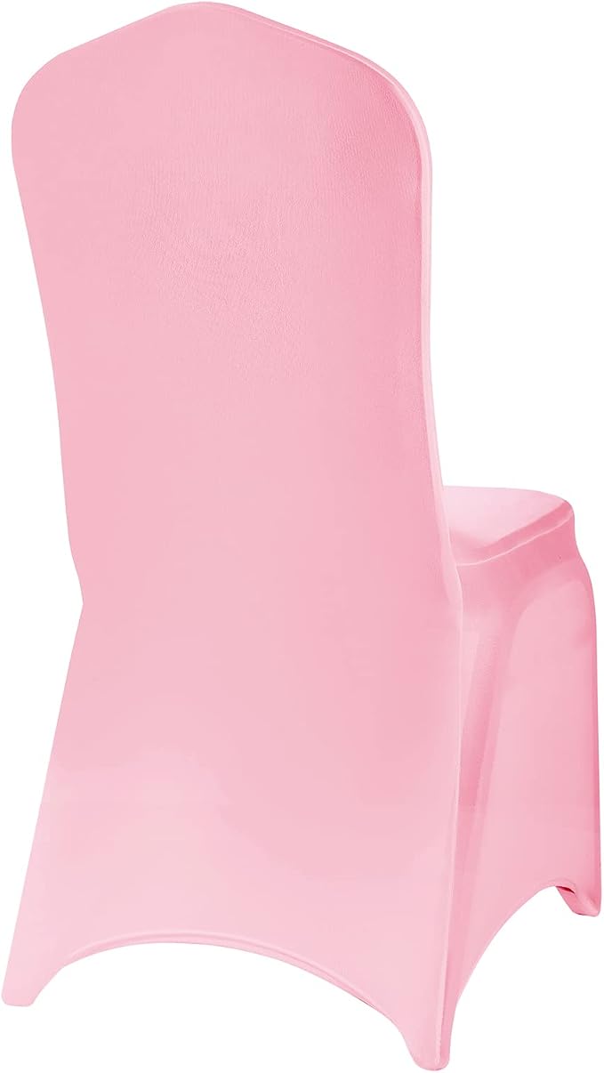 Spandex Chair Covers, 12PCS, Washable Protector for Living Room, Party, Banquet, Wedding, Hotel (Pink) - Image 5