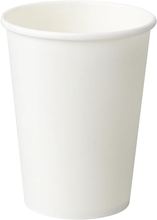 12 oz 500 Pack Paper Coffee Cups | Hot Disposable Paper Cups, Thickened Leak-Free White Coffee Cups for Hot and Cold Drinks by VPACKDUO