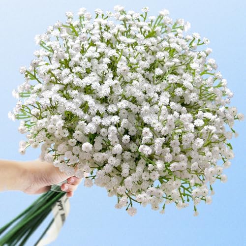 36 Pcs Babys Breath Artificial Flowers, Baby Breath Flowers Artificial Bulk Long Stem Fake Babies Breath Faux Gypsophila White Flowers Artificial for Decoration Wedding Decor (Pack of 2) - Image 4