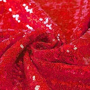 Red Sequin Backdrop Curtains 4 Panels 2FTx8FT - Image 5
