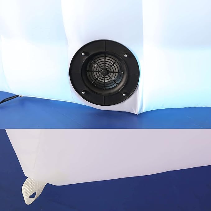 SAYOK Portable Inflatable Photo Booth Enclosure (White, Two Door, 8.2x8.2x8.2ft) Inflatable Photo Booth with Air Blower and Remote Controller Booth Tent Backdrop for Wedding, Event, Anniversary, Party