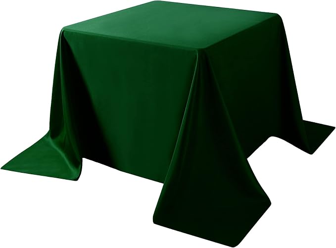 Cupuamon Square Tablecloth 90x90 inch Washable Polyester Fabric Table Cloth for Wedding Party Dining Banquet Decoration（90x90,Hunter） - Image 2