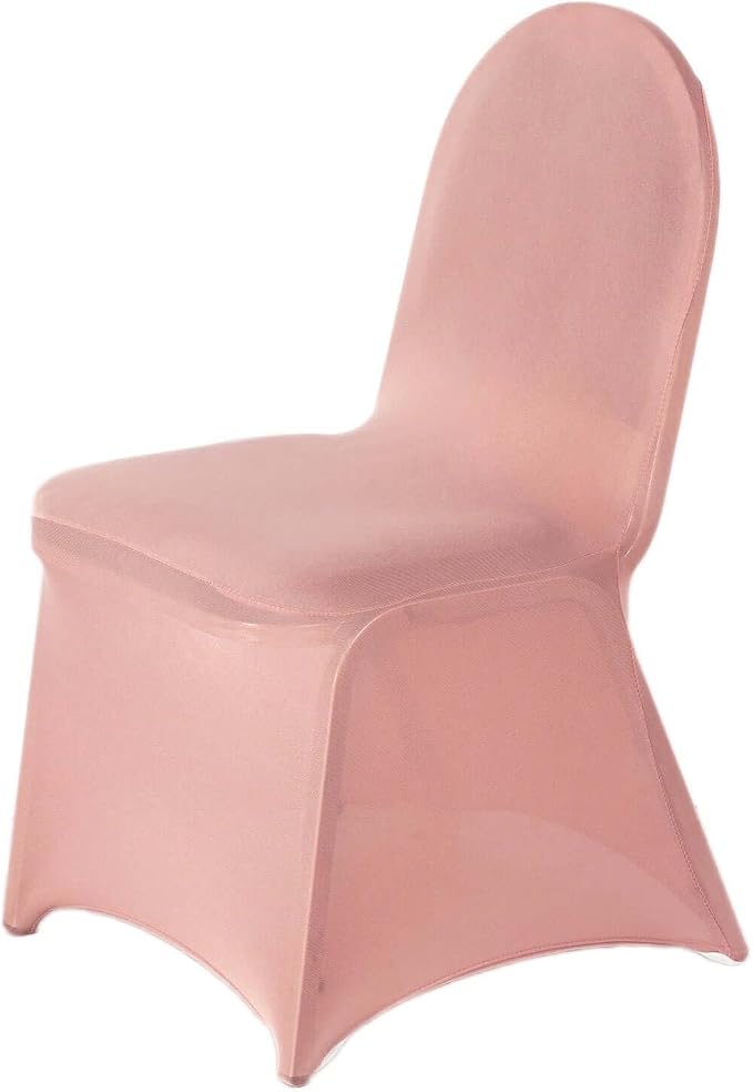Efavormart 1 Set Dusty Rose Stretchy Spandex Fitted Banquet Chair Covers for Party Dining Chairs Wedding Banquet Outdoor Event Catering Slip Covers - Image 7