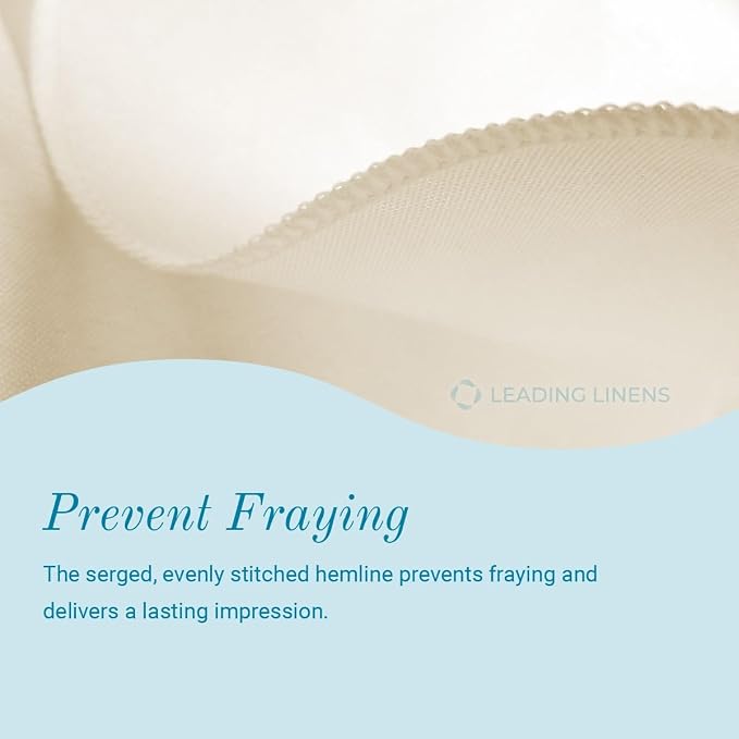 Leading Linens 10 pcs 48 Inch Round Ivory Polyester Tablecloths | Elegant polyester table covers, perfect for weddings, receptions, dinners, & parties. Stain & wrinkle-resistant. - Image 6