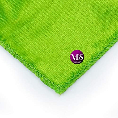 VDS - 200 Pieces | Satin Napkins 20 x 20 Inch Square | Kitchen & Dinner Table Napkins Cloths Handkerchief for Restaurant Bistro Wedding Christmas Birthday Party Dinner Decoration (Parrot Green) - Image 5