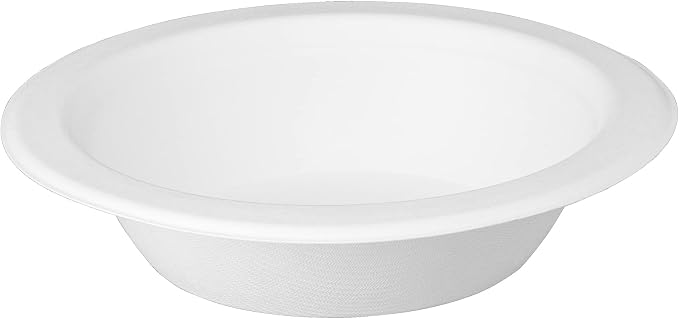 GUSTO 100% Compostable 16 oz. Heavy-Duty Bowls [Case of 750] Eco-Friendly Disposable Sugarcane Paper Bowls - Image 2