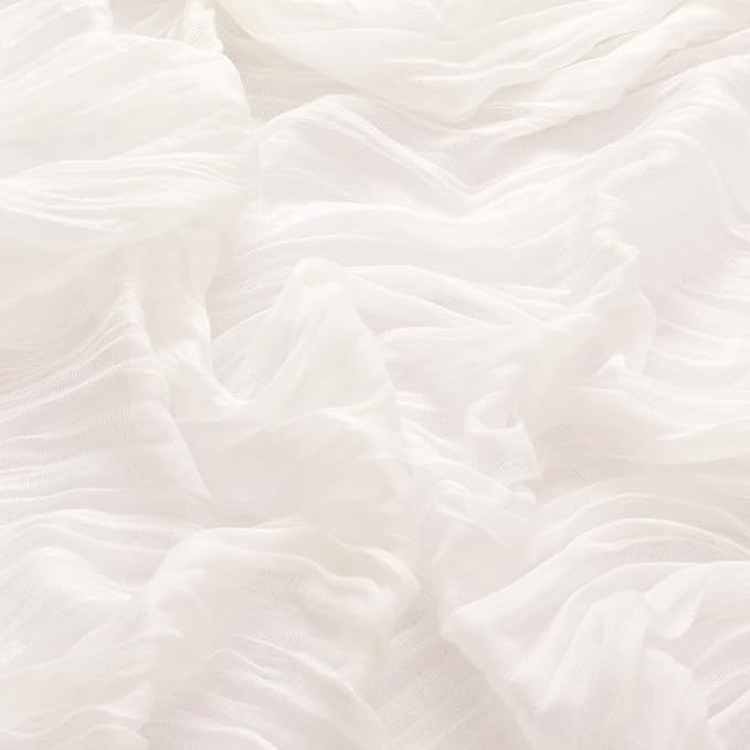 DeZerlor Ivory White Washable Cheesecloth Napkins Set of 12 for Party | Reusable Summer Cloth Napkins Bulk, for Wedding Bridal Baby Shower Dinner Cocktail Birthday Home, 21x21 Inches - Image 6