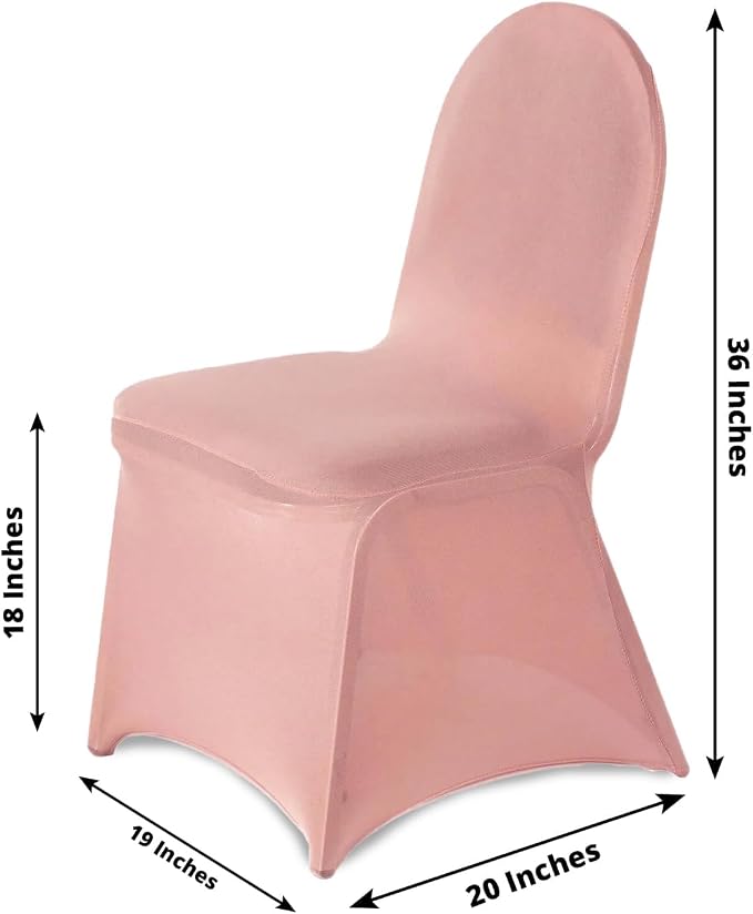 Efavormart 10 PCS Spandex Stretch Dusty Rose Chair Covers Universal Banquet Chair Covers for Party Dining with Foot Pockets Washable Wedding Chair Slip Covers for Outdoor - Image 6