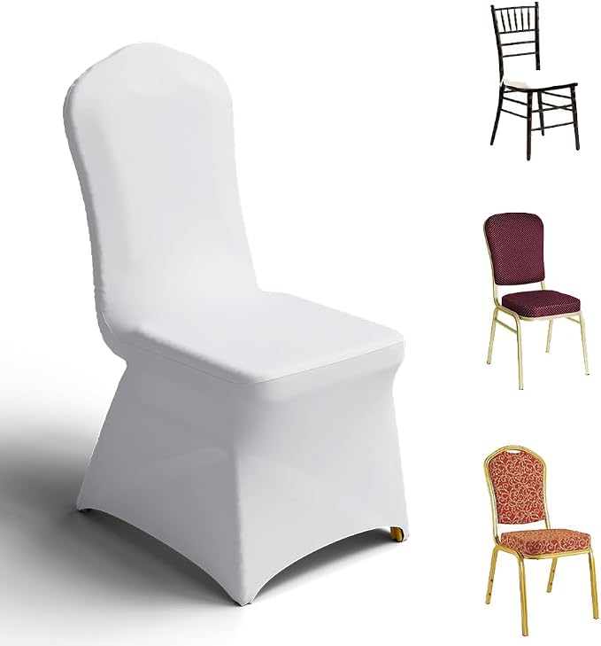 Trlyc Spandex Banquet Chair Covers 30 Pcs White for Wedding Party by TRLYC