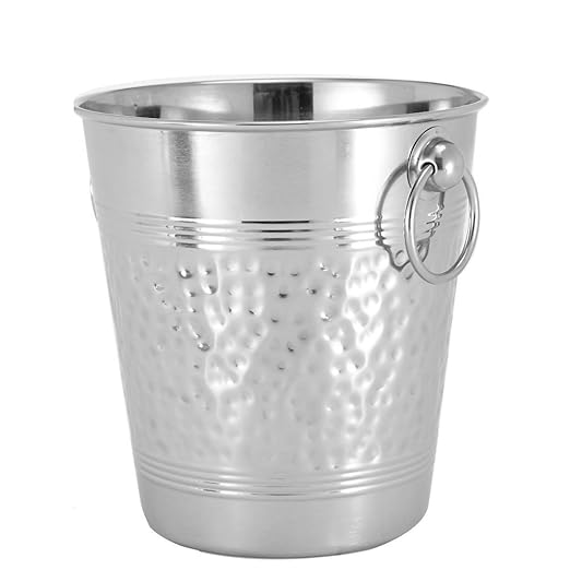 American Metalcraft WB9 Hammered Stainless Steel Champagne Service Bucket, Silver, 5-Quart