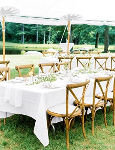 12 Pack White Tablecloths for Rectangle Table 60x102 Inch - Image 2