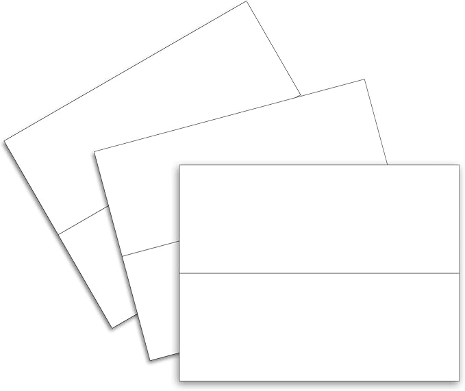"C-Line Printer-Ready Scored Name Tent Cards, 11 x 4-1/4 Inches (Folded Size), 8-1/2"" x 11"" White Cardstock Sheets, Box of 50 (87517)", large