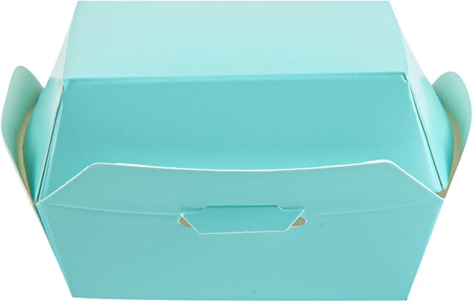 Restaurantware Turquoise Paper Mini Burger Box, 2.8 x 2 In, 100 Pack - Image 14
