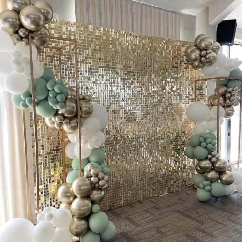 COKAOBE LiteGrid Series Shimmer Wall Backdrop - 36Pcs Light Gold - Image 5