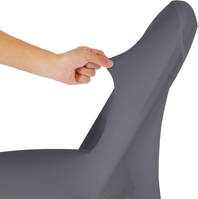 Spandex Chair Cover,12PCS,Living Room Folding Chair Covers,Removable Chair Covers Washable Protector Stretch Chair Cover for Party, Banquet,Wedding Event,Hotel(Gray) - Image 6