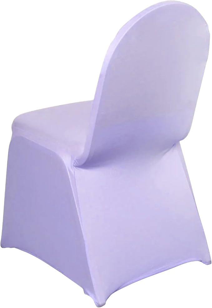 Efavormart 1 Set Spandex Stretch Lavender Chair Covers Universal Banquet Chair Covers for Party Dining with Foot Pockets Washable Wedding Chair Slip Covers for Outdoor - Image 9