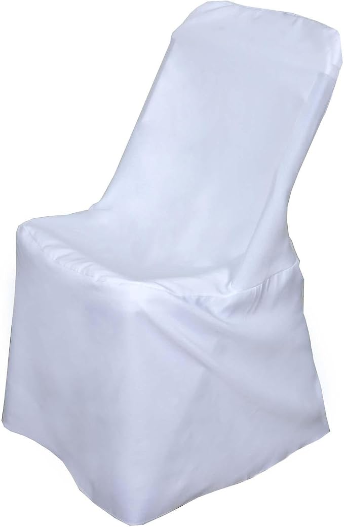 Efavormart 100 PCS White Lifetime Folding Chair Cover Dinning Chair Slipcover for Wedding Party Event Banquet Catering - Image 8