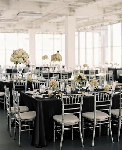 12 Pack Black Satin Tablecloth, 57 x 108 Inch - Image 6