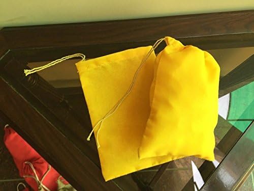 5"x7" COTTON SINGLE DRAWSTRING MUSLIN BAGS (YELLOW COLOR) (500) by CustomBagSupplies