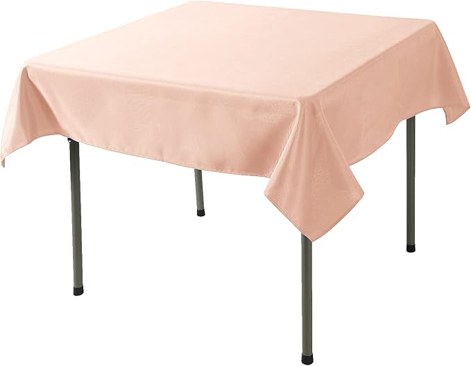 Cupuamon Square Tablecloth 70x70 inch Washable Polyester Fabric Table Cloth for Wedding Party Dining Banquet Decoration（70x70,Dusty Pink） - Image 2