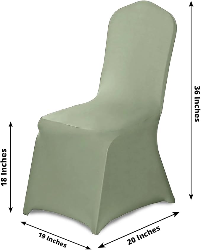 Efavormart 10 PCS Spandex Stretch Dusty Sage Chair Covers Universal Banquet Chair Covers for Party Dining with Foot Pockets Washable Wedding Chair Slip Covers for Outdoor - Image 3