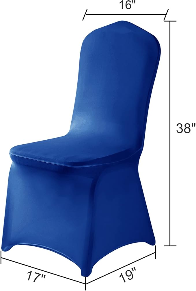 Spandex Chair Covers, 25PCS, Removable Washable Protector for Living Room, Party, Banquet, Wedding, Hotel (Royal Blue) - Image 2
