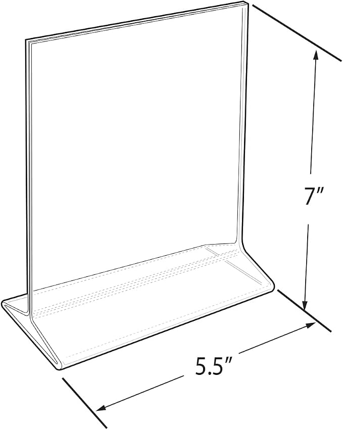 Azar Displays 142709 5.5-Inch Width by 7-Inch Height Top-Load Acrylic Sign Holder, 10-Pack - Image 4