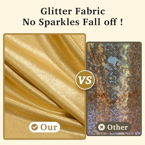 30ftx10ft Gold Backdrop Curtain for Parties, Wrinkle Free Glitter Photo Backdrop Drapes 6 Panels 5x10FT Shimmer Back Drop Cloth for Wedding Birthday Christmas Photography Background - Image 2