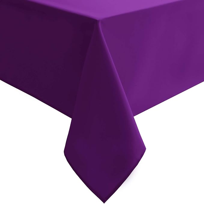 Hiasan Waterproof Tablecloth Rectangle, Royal Purple, 30 x 60 Inch, 1 Pack | Wrinkle Resistant, Spillproof, Washable Fabric Table Cloth for Dining Room/Kitchen/Birthday/Party/Halloween/Outdoor Use by Hiasan