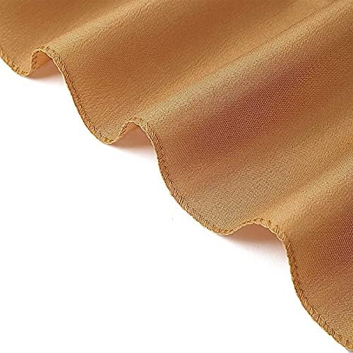 Balsa Circle 6 pcs 108 inch Gold Round Polyester Tablecloths Fabric Table Cover Linens for Wedding Party Banquet Reception Events Kitchen Dining - Image 7