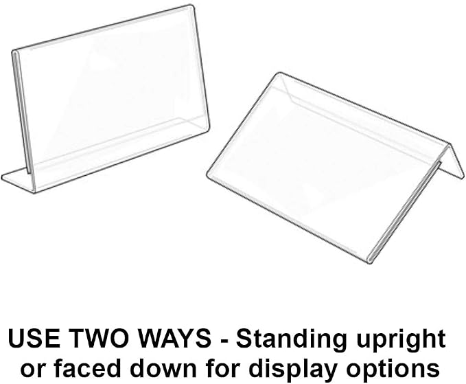 Azar Displays 112719 10" W x 8" H Horizontal L-Shaped Sign Holder-10pk - Image 5
