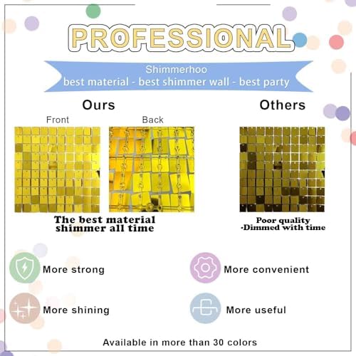 Shimmer Wall Backdrop - 24pcs Decorations Panel | Wedding, Birthday, Anniversary, Engagement & Bridal Shower Party Decor Panel (Silver) - Image 4