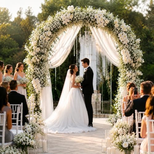 Babys Breath Artificial Flowers, 24pcs Real Touch Babys Breath Flowers Artificial Bulk, Long Stem Gypsophila Fake White Faux Flower for Vase Wedding Table Centerpieces Home Floral Arrangements Bouquet - Image 5