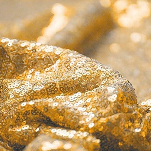 Gold Sequin Table Runner 12 Pack, 12''x108 Glitter Table Runner - Image 5
