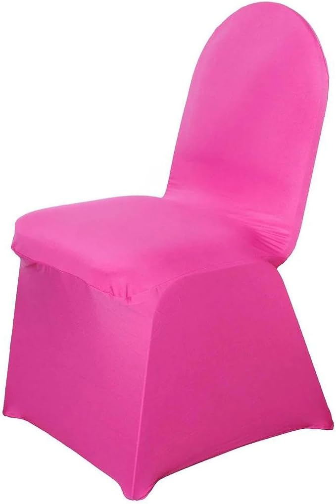 Efavormart 10 PCS Spandex Stretch Fuchsia Chair Covers Universal Banquet Chair Covers for Party Dining with Foot Pockets Washable Wedding Chair Slip Covers for Outdoor - Image 7