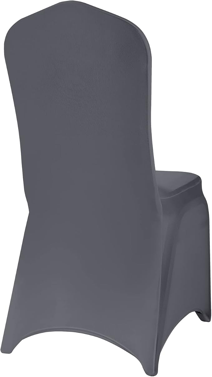 Spandex Chair Cover, 12PCS Removable and Washable Protector for Living Room, Party, Banquet, Wedding Event, Hotel (Gray) - Image 5