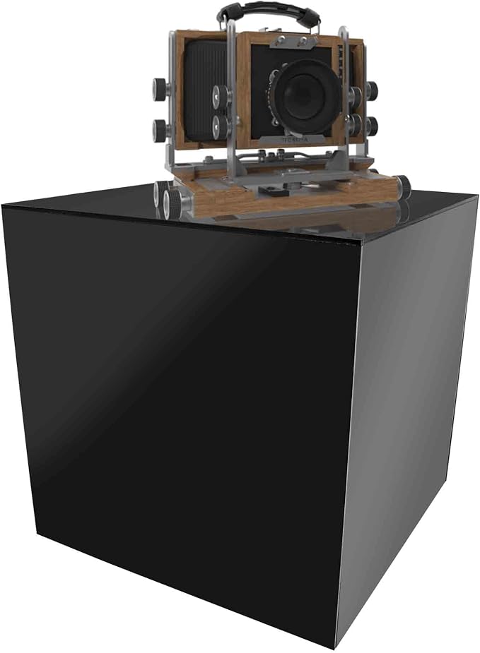 14 Inch Acrylic Display Riser Box Black Square Retail Product Riser One Open Side No Lid Merchandise Storage Box Flippable Cubby for Expos and Tradeshows by Marketing Holders - Image 6
