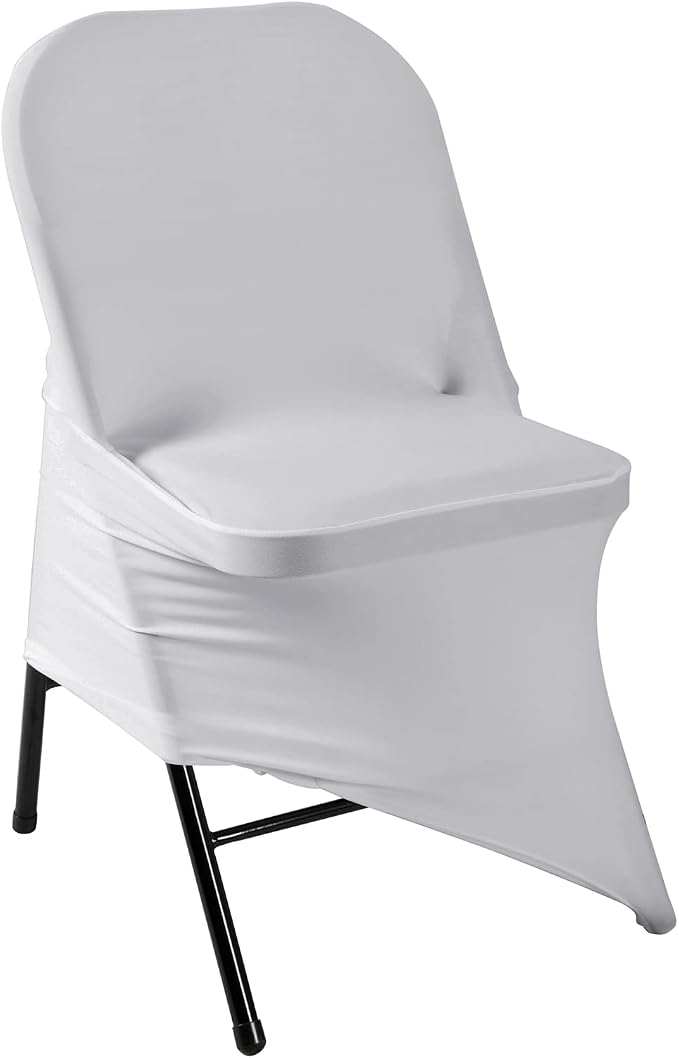 Spandex Chair Cover, 25PCS - Removable, Washable, Stretch Chair Covers for Living Room, Party, Banquet, Wedding, Hotel (Silver) - Image 4